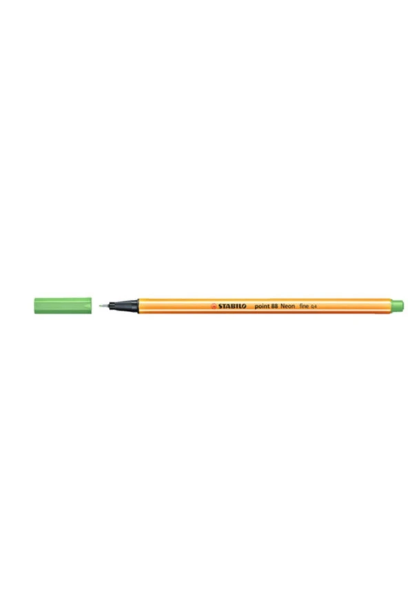 Stabilo Keçe Uçlu İnce Kalem 88 Point 0.4 MM Fosforlu Yeşil 88/033 (10 Lu Paket) ürün görseli 1
