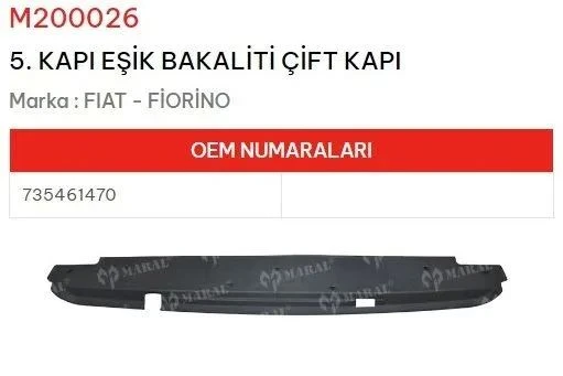 ARKA BAGAJ ESIK BAKALITI ÇIFT KAPI FIORINO ürün görseli 1