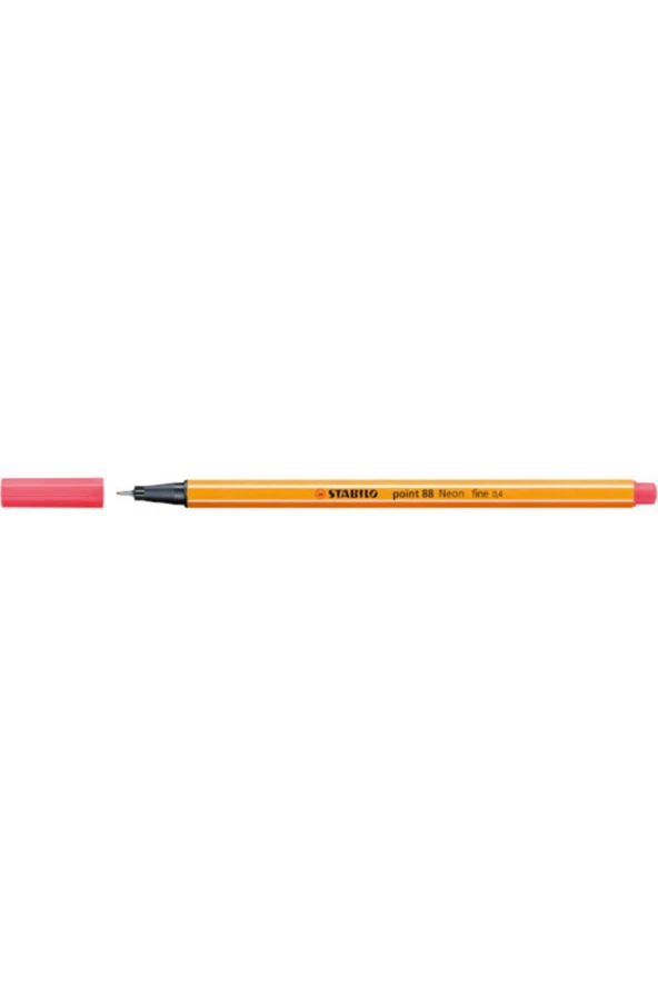 Stabilo Keçe Uçlu İnce Kalem 88 Point 0.4 MM Fosforlu Kırmızı 88/040 (10 Lu Paket) ürün görseli 1