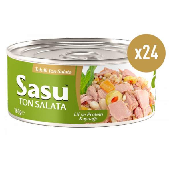 Sasu Tahıllı Ton Salata 1 Koli 24x160G İri Parça ürün görseli 1