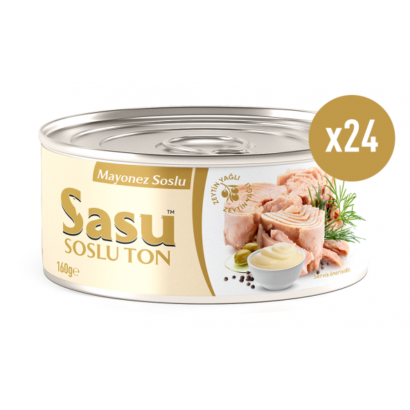 Sasu Mayonez Soslu Ton Balığı 1 Koli 24x160G İri Parça ürün görseli 1