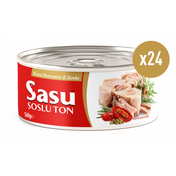 Sasu Kuru Domates & Soslu Ton Balığı 24x160G Bütün Dilim ürün görseli 1
