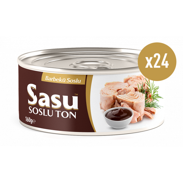 Sasu Barbekü Soslu Ton Balığı 1 Koli 24x160 gr Bütün Dilim ürün görseli 1