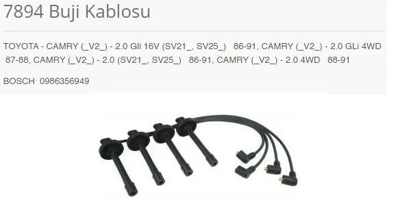 BUJI KABLOSU CORONA 2.0İ 5 SFE MOTOR ST 171 KASA 90>96 ürün görseli 1
