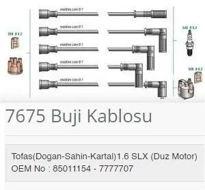 BUJI KABLOSU + BOBIN KABLOSU DKS 1.6 SLX DÜZ MOTOR ürün görseli 1