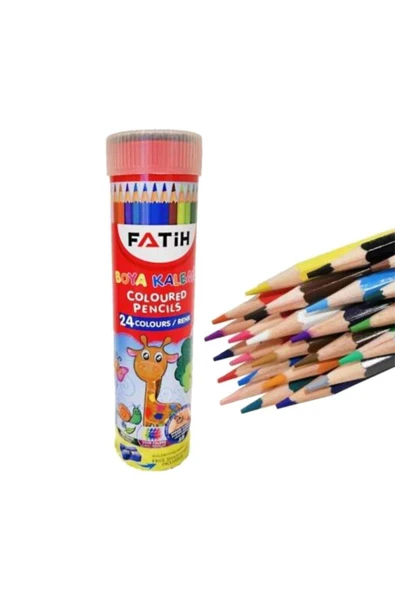 Fatih Metal Tüp 24'lü Kuru Boya Kalemi 24 Renk Kuru Boya Tam Boy ürün görseli 1