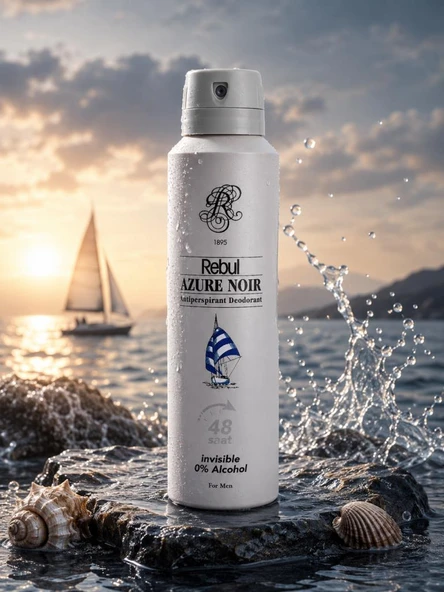 Rebul Erkek Sprey Deodorant Azure Noir 150 Ml ürün görseli 1