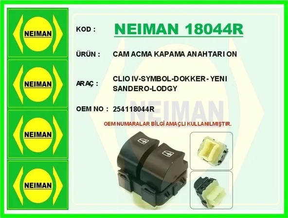 CAM ACMA KAPAMA ANAHTARI ON CLIO IV-SYMBOL-DOKKER- YENI SANDERO-LODGY ürün görseli 1