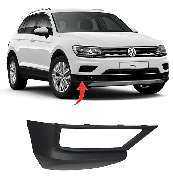 Vw Tiguan 2017-2020 Sağ Sis Kapagı Sisli Kavisli 5Na853212B ürün görseli 1