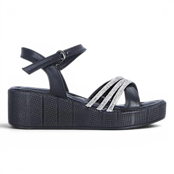 Byn Ayışığı By33 Siyah Kadın 7 Cm Topuklu Sandalet ürün görseli 1