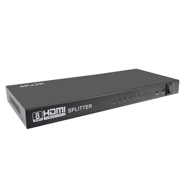 Hytech HY-LU8 8 Port 4K-2K HDMI Splitter ürün görseli 1