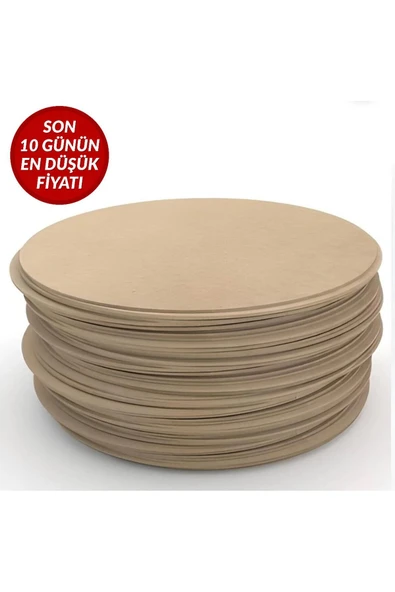 HOMEBELLA Lazer Kesim 30 Cm 6 Adet Naturel Ahşap Supla Tahtası Ham, Beyaz ve Ahşap Mdf Ahşap ürün görseli 1