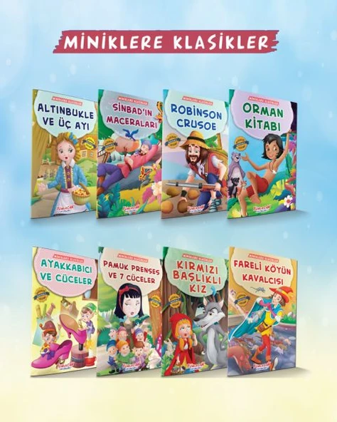 Miniklere Klasikler Seti (8 Kitap Takım) ürün görseli 1