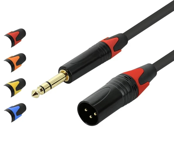 6.3 mm Erkek- Xlr Erkek  Stereo Trs Kablo 5 metre ürün görseli 1