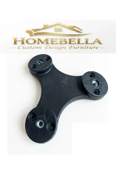 HOMEBELLA Plastik Açılı Sehpa Mobilya Bağlantı Aparatı, 3 Girişli (M8 VİDA UYUMLU) Zigon Sehpa, Puf Ücretsiz Vidalar ürün görseli 1