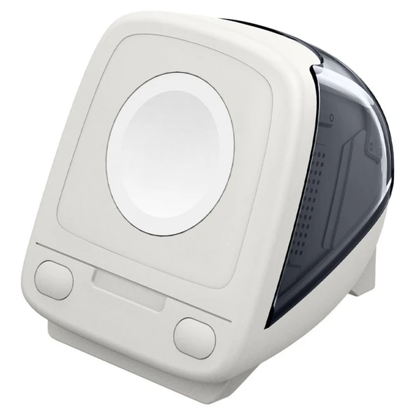 Spigen Apple Watch ile uyumlu Saat Standı Classic C1 Dayanıklı Silikon Malzeme Bondi Blue iMac Tasarım Stand Graphite ürün görseli 1