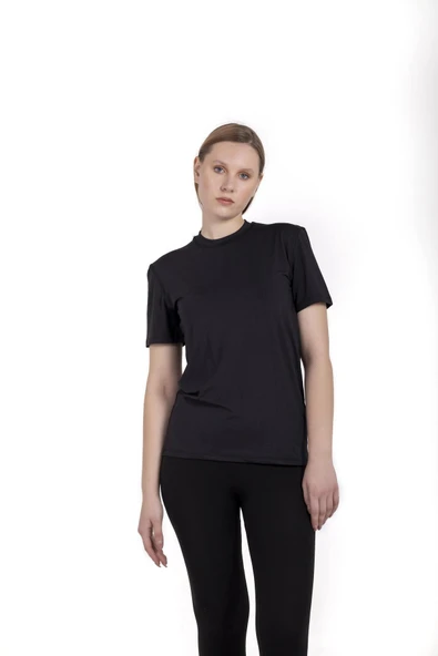 UNİSEX Askeri Microfiber T-shirt Siyah Kısa Kol ürün görseli 1