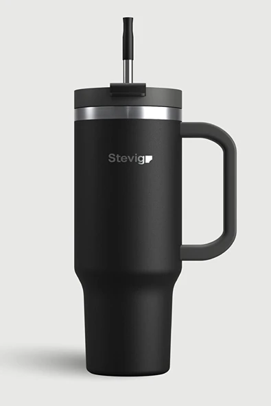 Stevig 2 Moods Tuck-in Tumbler Sızdırmaz Çelik Termos 900 ML Black ST-236 ürün görseli 1