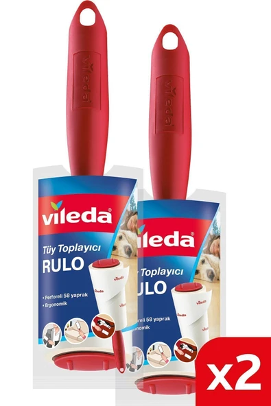 Vileda Tüy Toplayıcı Rulo , Perforeli , 58 Yaprak x 2 Adet ürün görseli 1