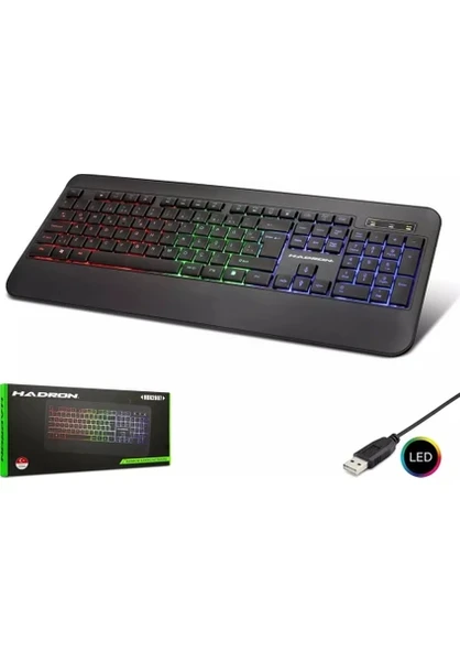 Hadron Hdx2607 Ledli Kablolu Klavye Q ürün görseli 1