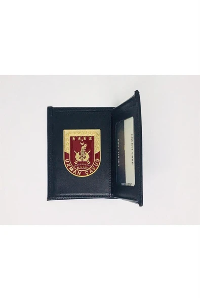 Kara Kuvvetleri Uzman Çavuş Metal Rozetli Klasik Deri Cüzdan ürün görseli 1