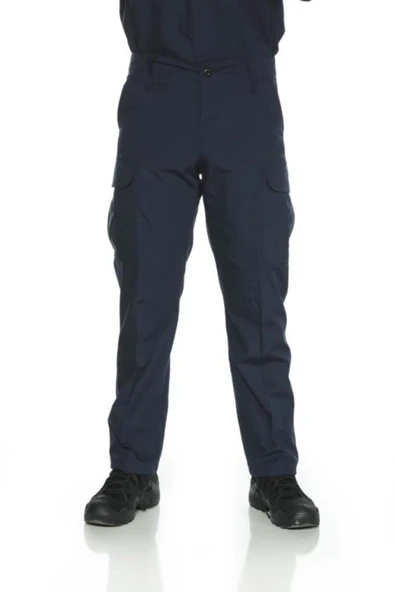 Lacivert Unisex Asayiş Lacivert Pantolon Renk Atmaz Lastikli Paça ürün görseli 1