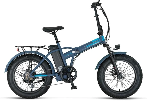 MOSSO LUNARA-RR ELEKTRİKLİ KATLANIR BİSİKLET 420H MD 20 JANT 7 VİTES TASMAN MAVİ MAVİ ürün görseli 1