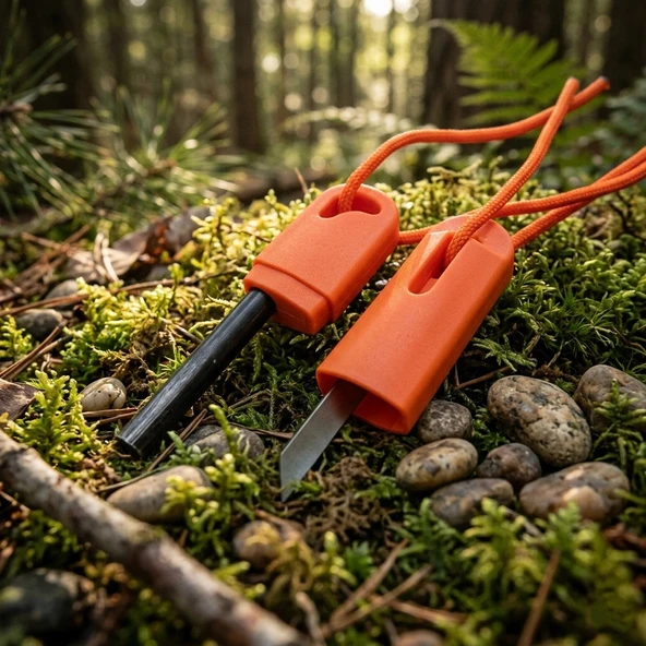 Knivox Magnezyum Çubuğu Ateş Başlatıcı - Kamp Ve Survival Tipi Su Geçirmez Magnezyum Taşı Seti ürün görseli 1
