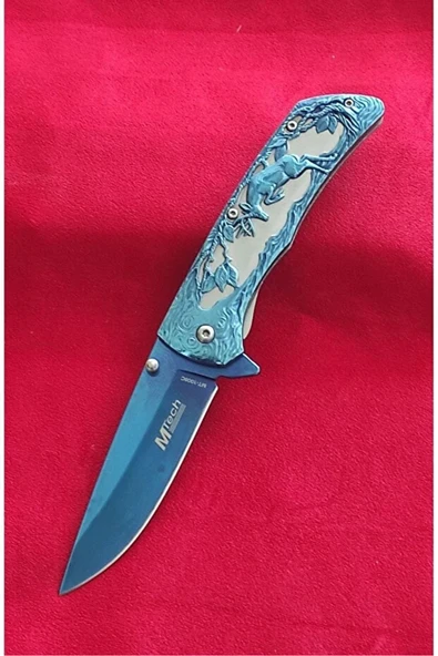 Geyikli Sibirya Model Mavi Çakı 18 cm ürün görseli 1
