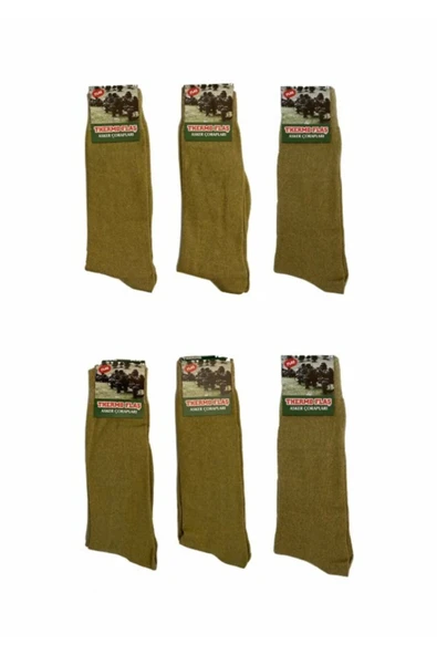 AskerlikPaketi Haki Asker Çorap 6'lı Yazlık ürün görseli 1