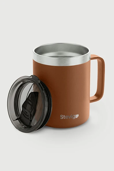 STEVIG 1 CAP DAİLY MUG KUPA ÇELİK TERMOS 350 ML AUTUMN LEAF ST-267 ürün görseli 1