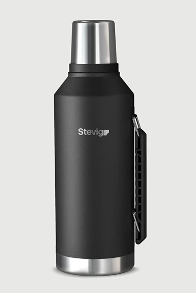 Stevig 1 Camper Klasik Kulplu Sızdırmaz Çelik Termos 2.2 LT Black ST-261 ürün görseli 1