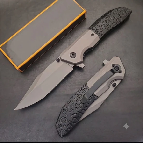 Katlanabilir Siyah Balıkçı Çakısı Outdoor Edc Kamp Çakısı  F188 ürün görseli 1