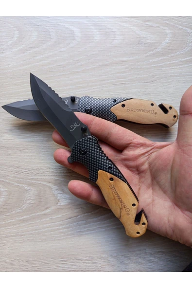 Browning X50 Katlanabilir Mekanizma Ahşap Saplı Çakı 21 cm ürün görseli 1