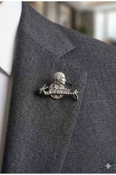 Atatürk Ve Imzalı Yaka Rozeti ürün görseli 1