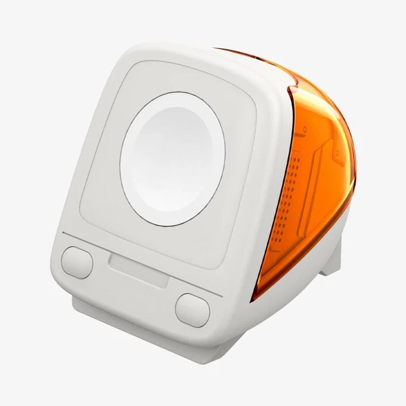 Spigen Apple Watch ile uyumlu Saat Standı Classic C1 Dayanıklı Silikon Malzeme Bondi Blue iMac Tasarım Stand Tangerine ürün görseli 1