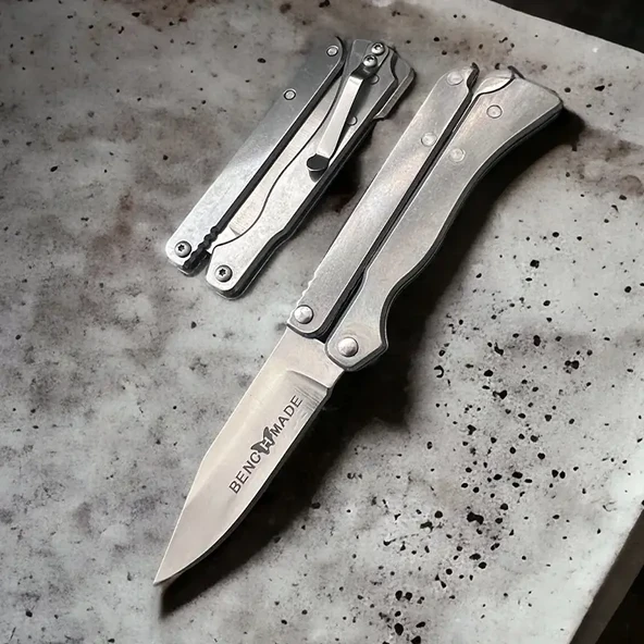 Benchmade Katlanabilir cakı Metal Gümüş - Resim 2