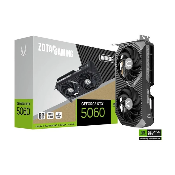ZOTAC RTX5060 Gaming Twin Edge GDDR7 DLSS 4 128 Bit Ekran Kartı ürün görseli 1