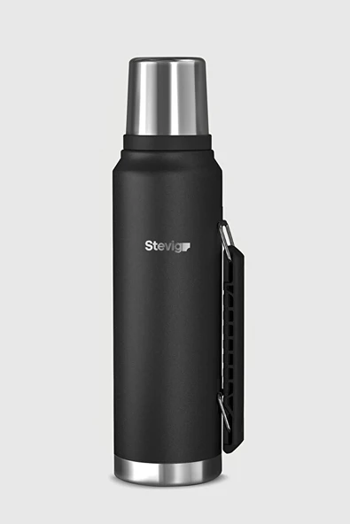 Stevig 1 Camper Klasik Kulplu Sızdırmaz Çelik Termos 1.2 LT Black ST-257 ürün görseli 1