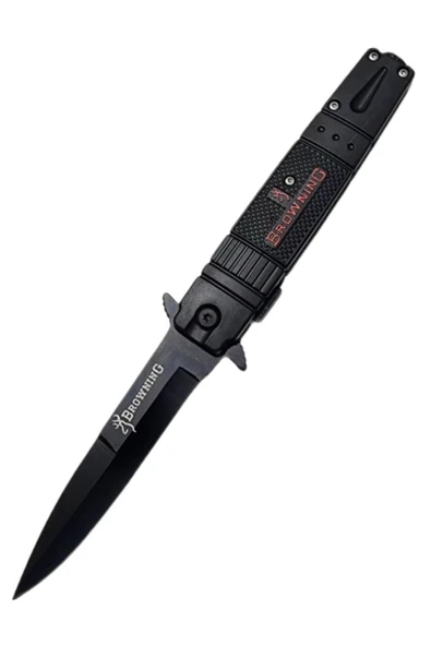 Siyah Çakı 21 Cm Paslanmaz Çelik Outdoor Bıçak Kemer Klipsli Çakı Bıçak ürün görseli 1