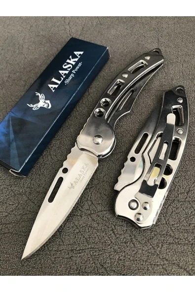 Katlanabilir Gümüş 16 Cm Kamp Outdoor Mini Metal Cep Çakısı Sdr-16 ürün görseli 1