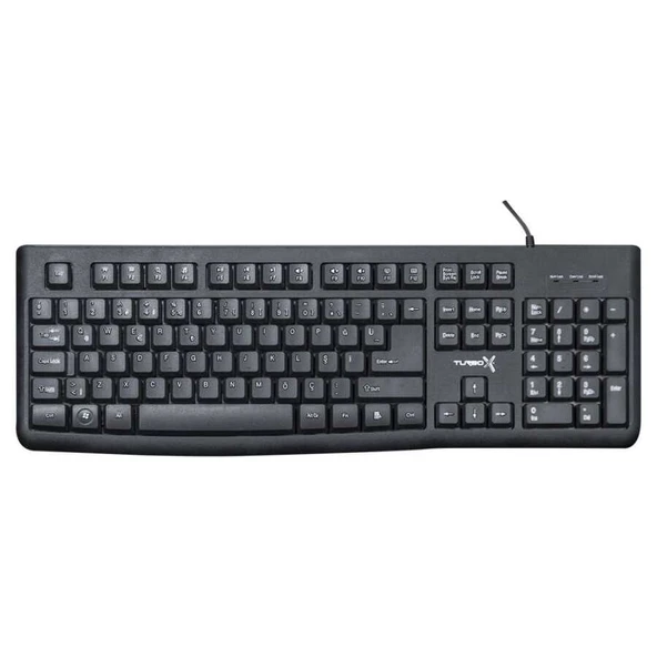 Turbox Black TR-K88 USB Kablolu Siyah Multimedya Standart Q Klavye ürün görseli 1