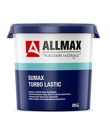 Allmax Sumax Turbo Lastic Süper Elastik Hızlı Priz Su Yalıtım Harcı 20 Kg. ürün görseli 1