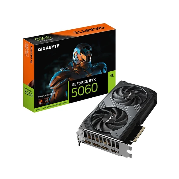 Gigabyte RTX5060 Windforce OC 8GB GDDR7 GV-N5060WF2OC-8GD ürün görseli 1