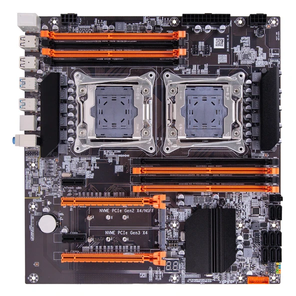 Turbox ZX_DU99D4 X99 Sata.M2 Ddr4 2800MHz Usb 3.0 G.Lan 2011-v3 Çift İşlemcili Anakart ürün görseli 1