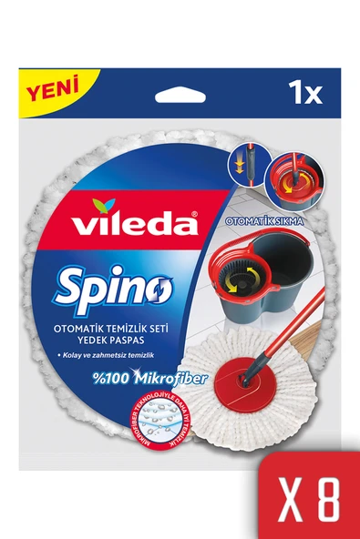 Vileda Spino Mikrofiberli Yedek Paspas X 8 Adet ürün görseli 1