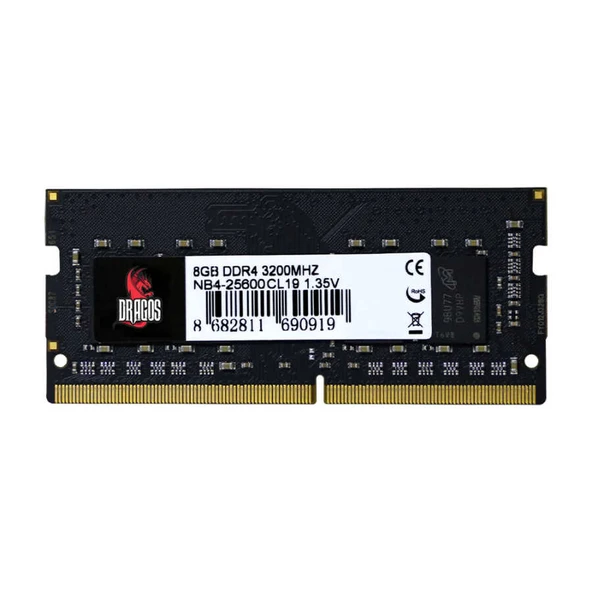 DRAGOS EdgeHorizon M 8GB DDR4 3200MHZ NB Ram ürün görseli 1