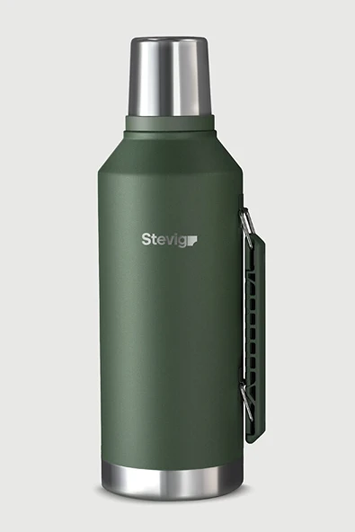 Stevig 1 Camper Klasik Kulplu Sızdırmaz Çelik Termos 2.2 LT Green ST-260 ürün görseli 1