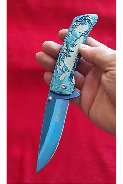 Geyikli Sibirya Model Mavi Çakı 18 cm - Resim 2