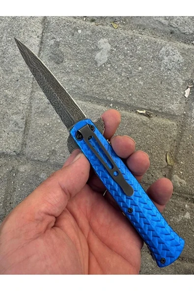 Ejder Kabartmalı Model Çakı Mavi 21cm - Resim 4